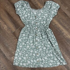 Floral Green Dress